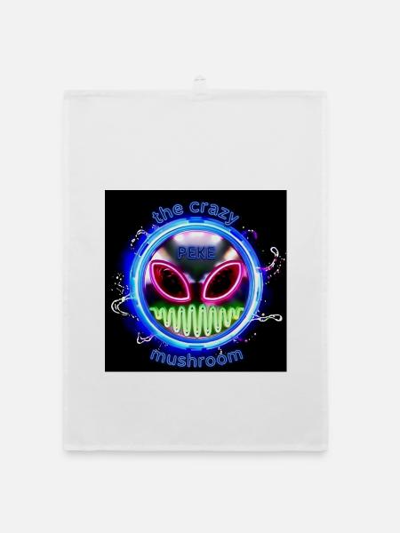 PEKE_Logo - Organic Geschirrtuch - Weiß