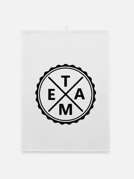 Team - Organic Geschirrtuch - Weiß - Vorne