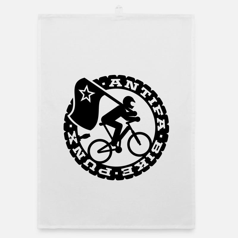 Antifa Bike Punks Organic Geschirrtuch