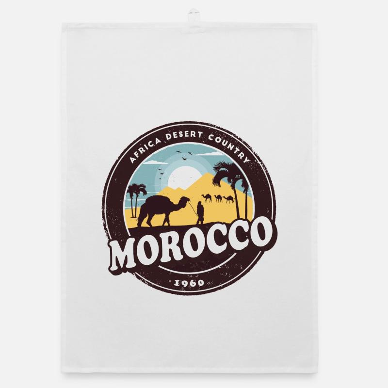 Maroc Camel Desert Design / Idée cadeau Torchon bio
