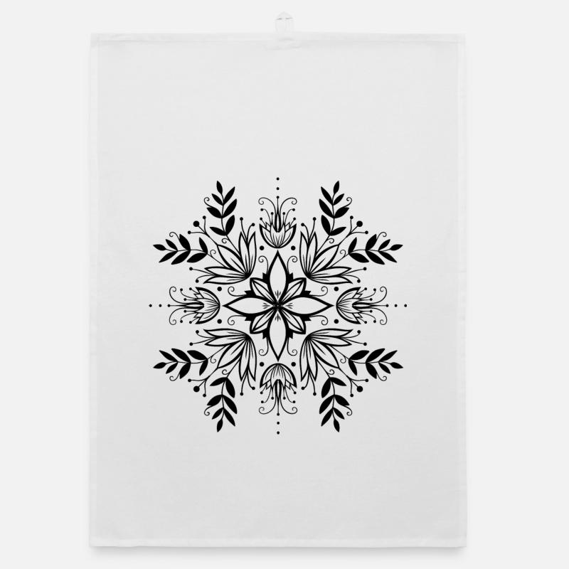 Flower Pattern Cottagecore Aesthetic Organic dish towel