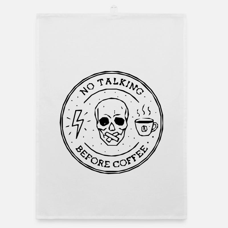 no talking coffee Organic dish towel