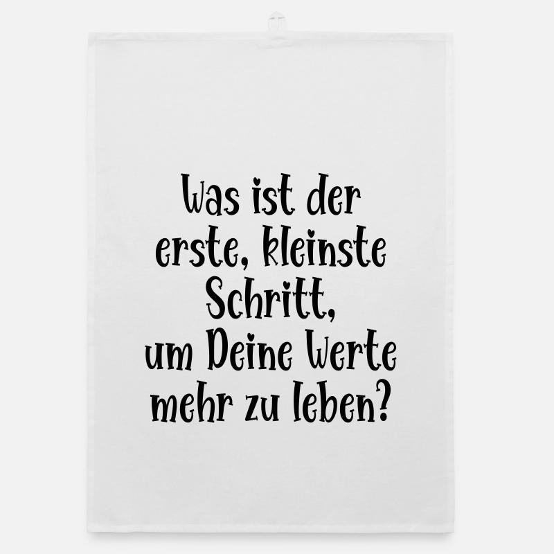 WERTE LEBEN - ERSTER SCHRITT Organic Geschirrtuch