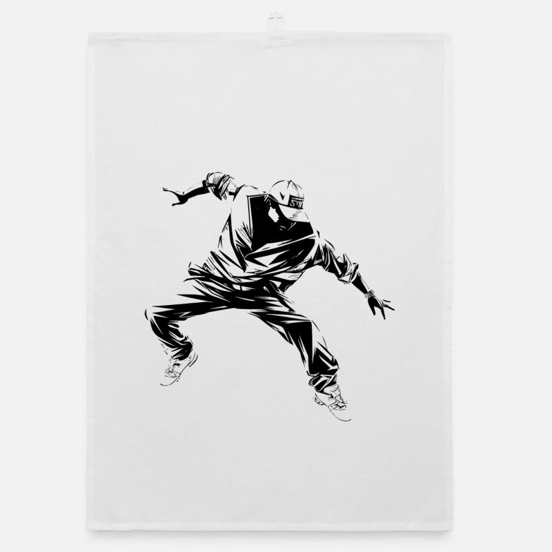 B Boy Grafik Organic Geschirrtuch