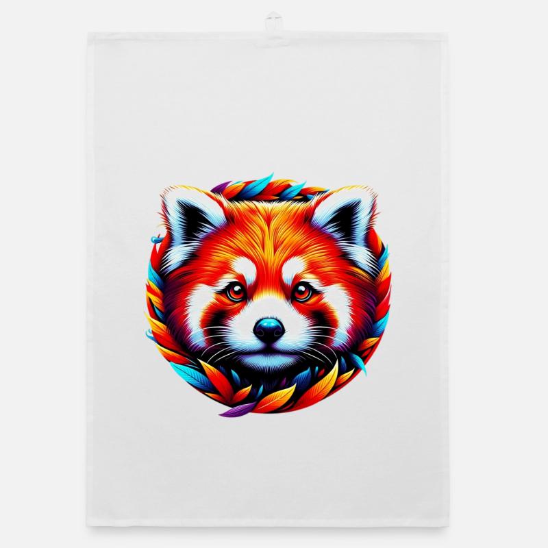 Red panda Organic dish towel
