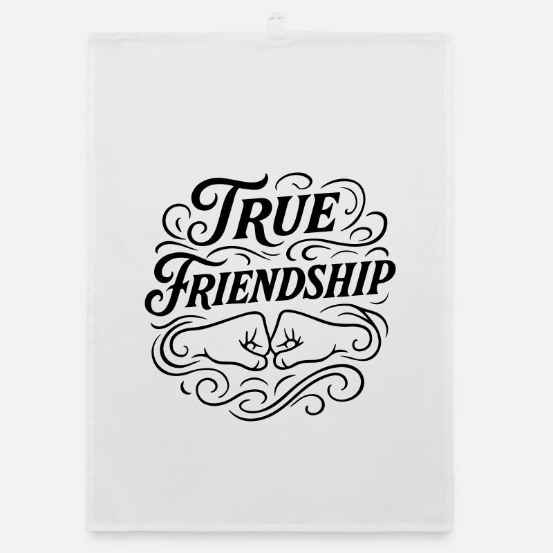 Freundschaft Spruch Freunde Organic Geschirrtuch