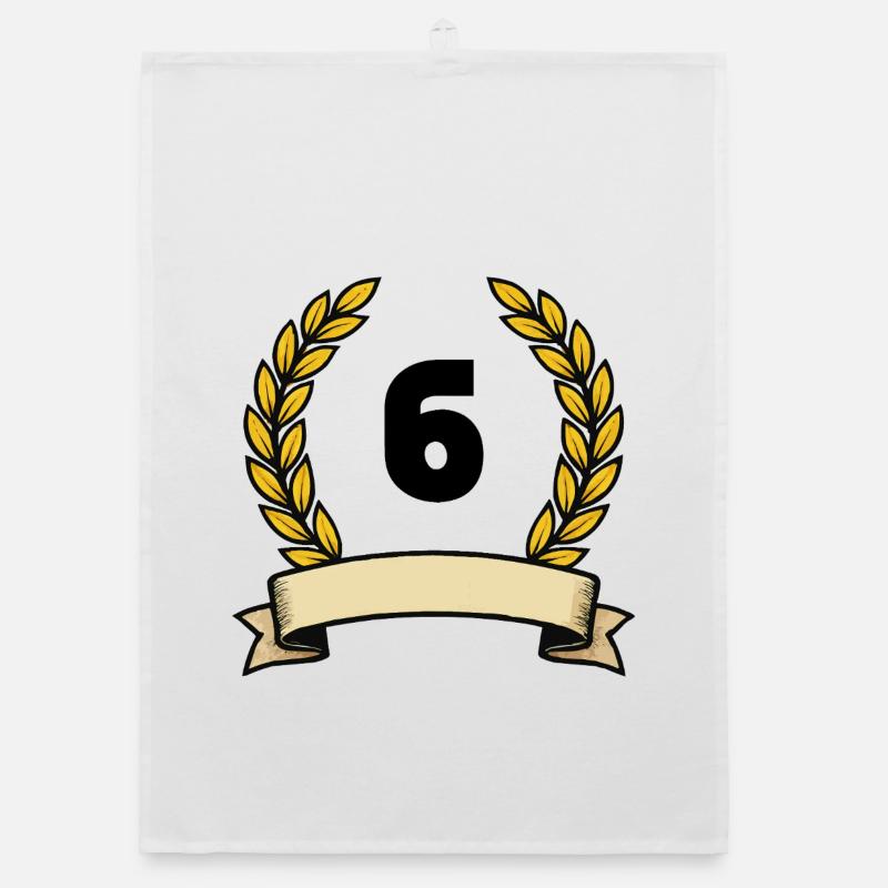 Couronne de laurier dorée numéro 6 Torchon bio