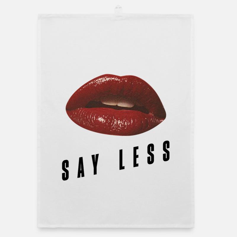 Red Lips Minimal – Bold Statement Organic dish towel