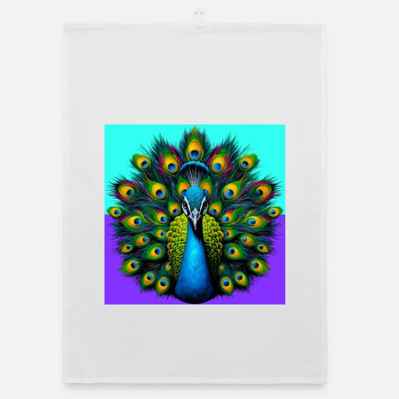 peacock Organic dish towel