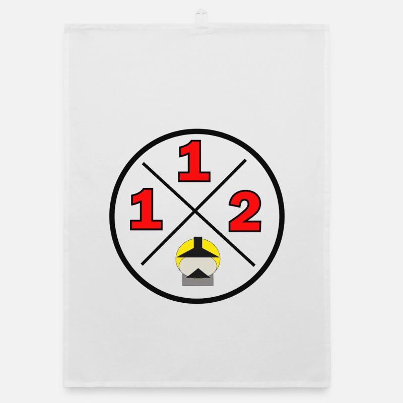 112- District logo - Fire brigade Organic dish towel