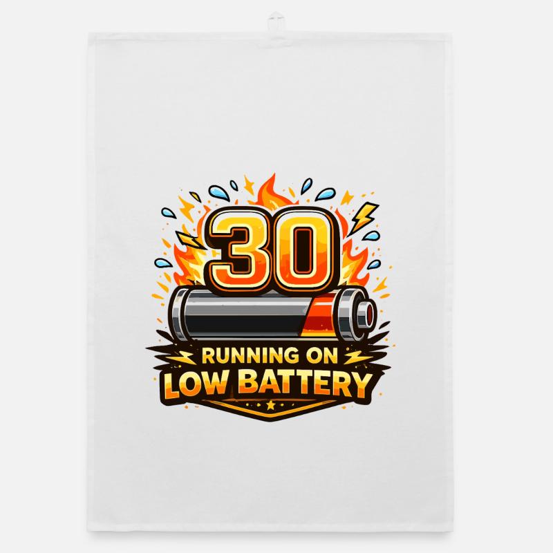 30: Runs on Low Battery Organic dish towel