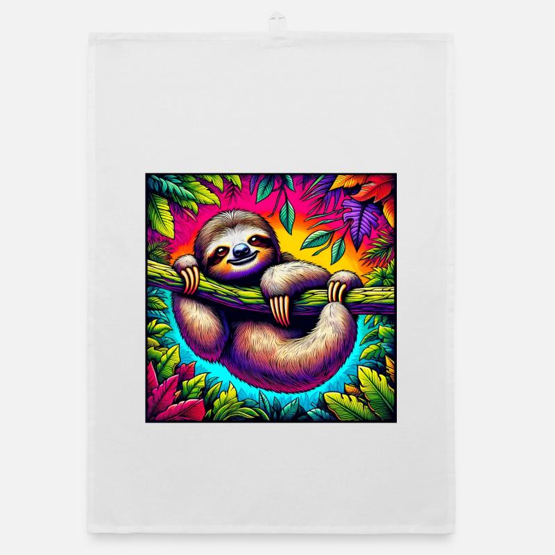 sloth Organic dish towel