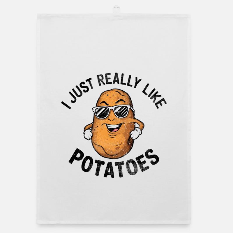 I Just Really Like Potatoes Funny Organic dish towel