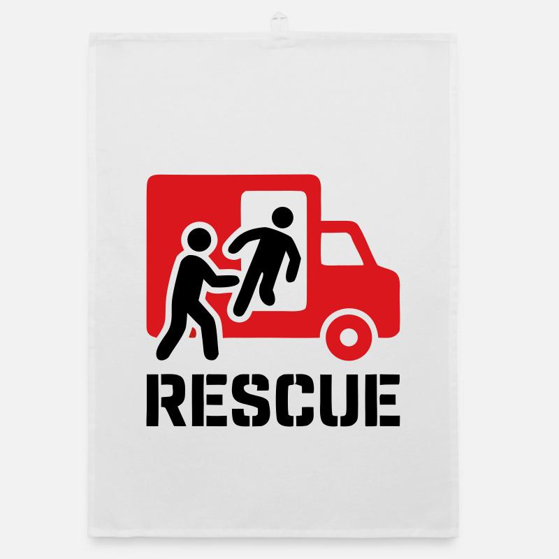 Rescue Rettungsdienst Einsatz Organic Geschirrtuch