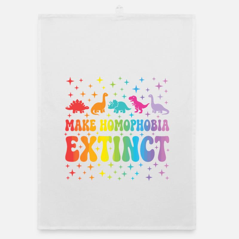 LGBTQ Pride Month - Make Homophobia Extinct Organic dish towel