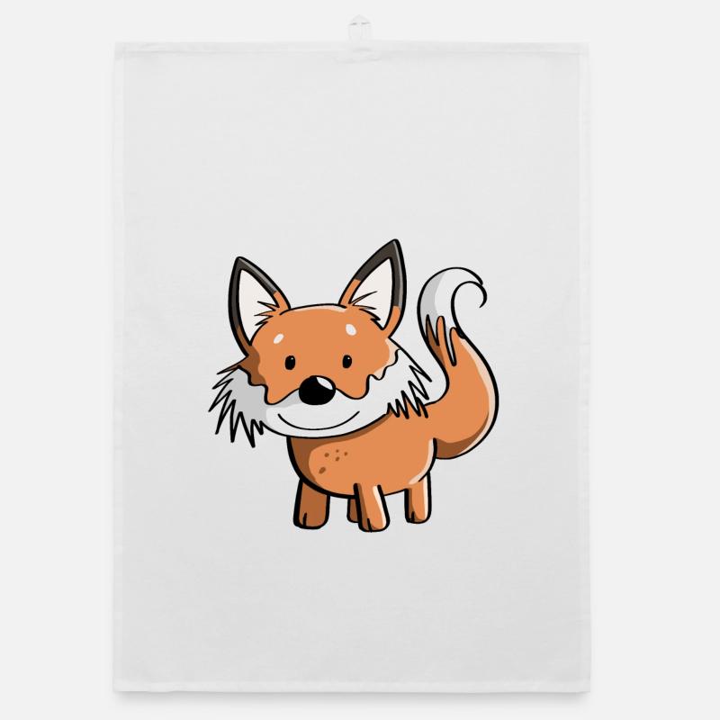 Sweet Fox - Foxes - Red Fox - Predator - Wild Organic dish towel