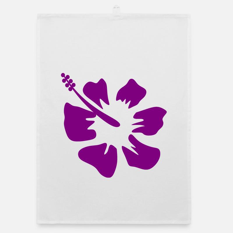 Hibiscus. Violette de fleur d’hibiscus Torchon bio