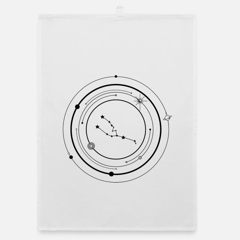 Mitternachts-Tinten-Starburst Organic Geschirrtuch