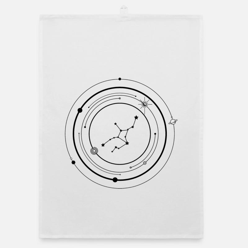 Mitternachts-Starburst-Silhouette Organic Geschirrtuch