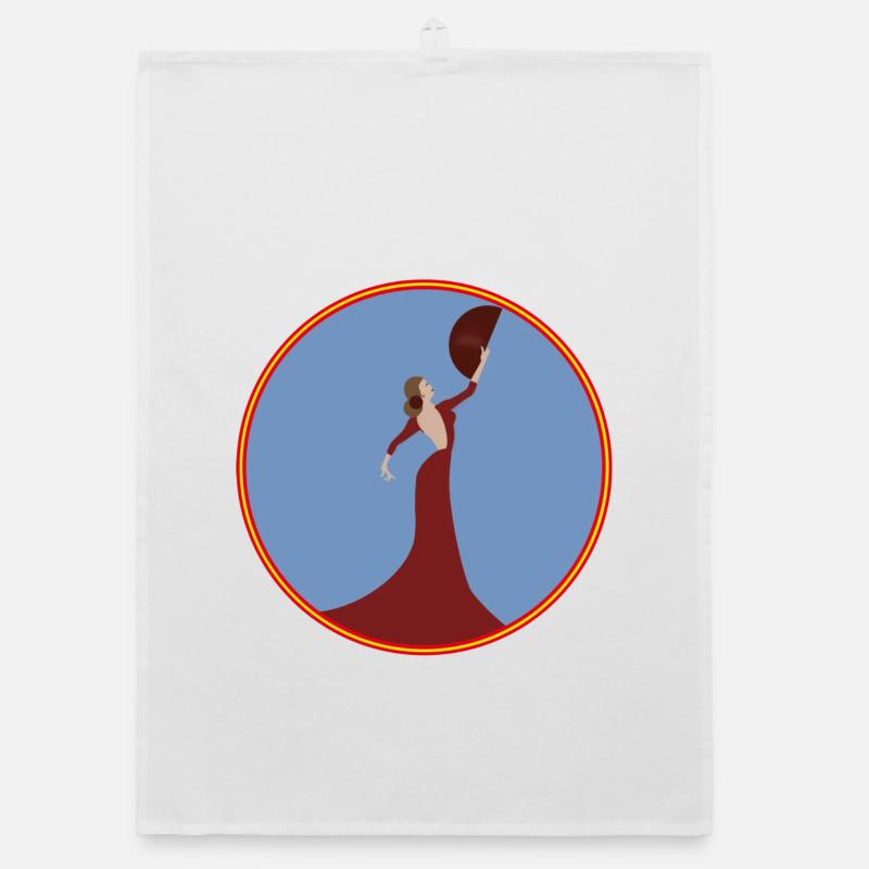 Flamenco dancer Organic dish towel