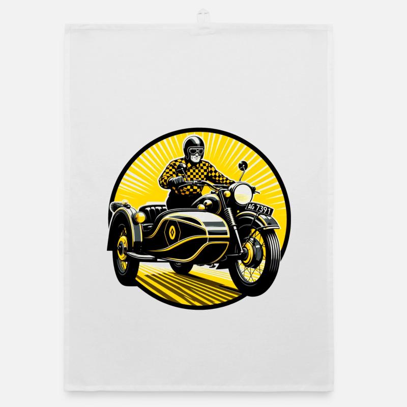 Sidecar driver in the sun Organic dish towel