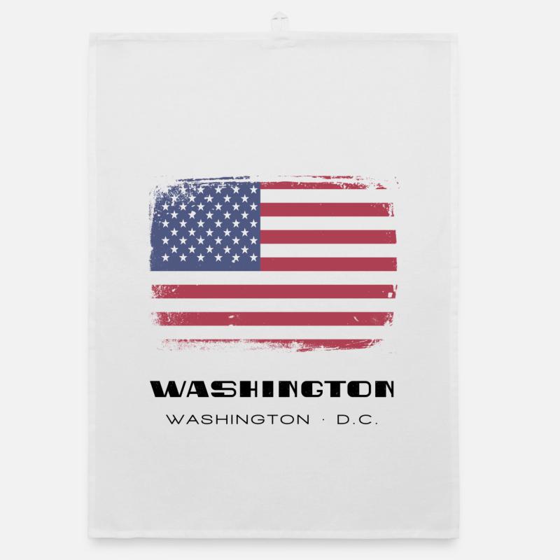 Washington, Washington D.C., USA - Organic Geschirrtuch - Weiß