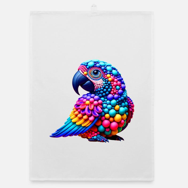 Pop Art Bird (01) Organic dish towel