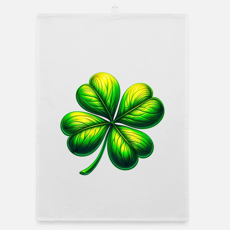 Four-leaf clover Organic dish towel