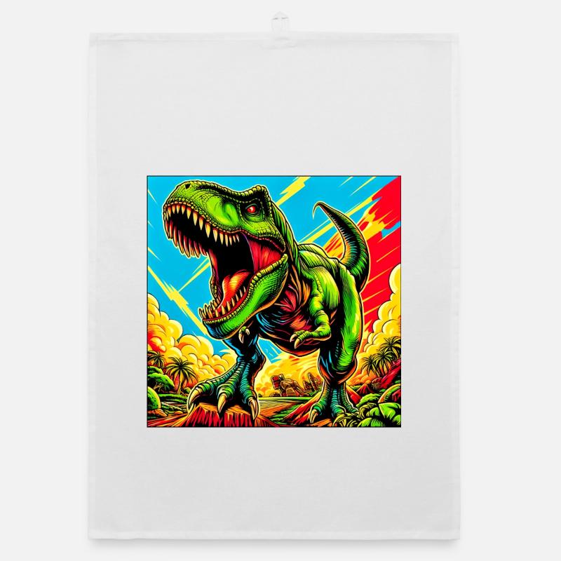 dinosaur Organic dish towel
