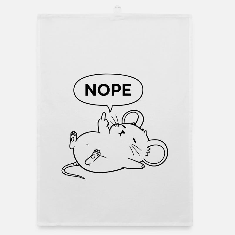 Nope Mouse | Cheeky middle finger statement Organic dish towel
