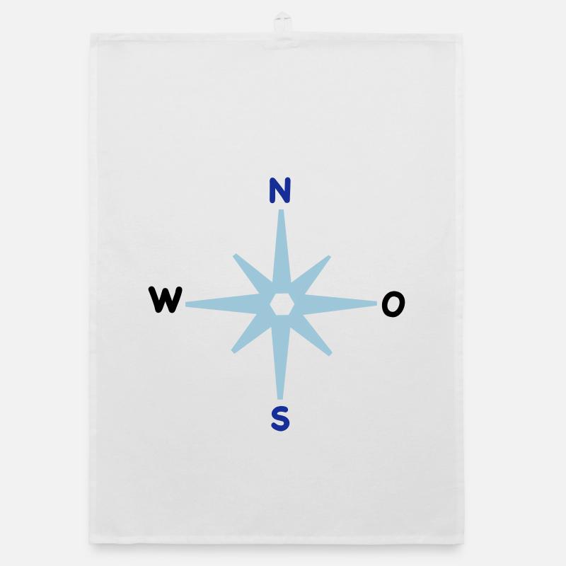Compass Cardinal Directions Star Compass Maritime Organic dish towel