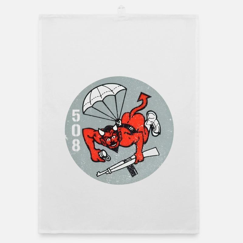 508th Airborne Division "Red Devils" from the Second Organic dish towel