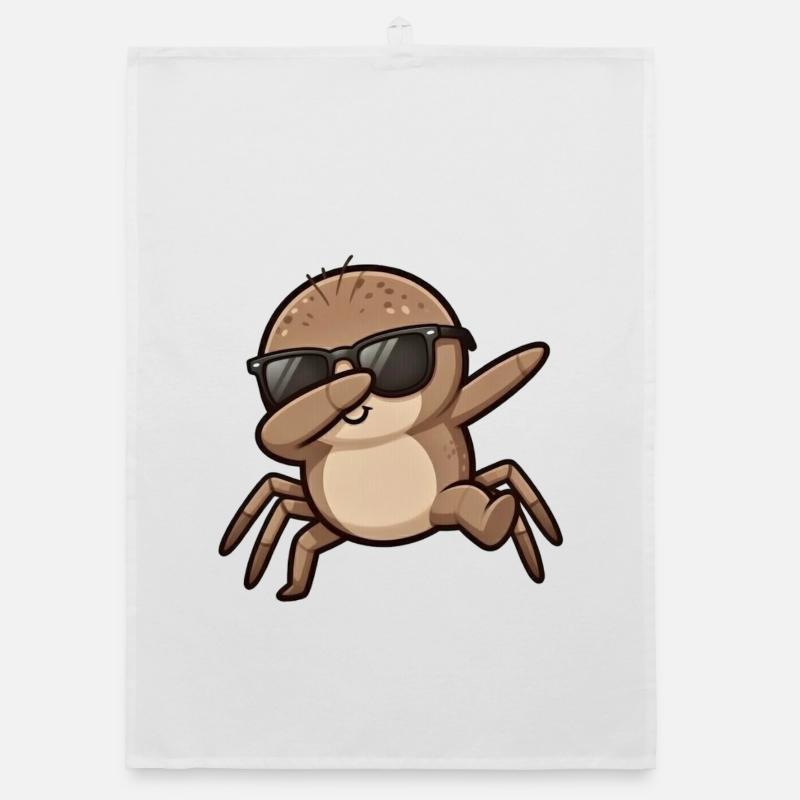 Dabbing Spinne Organic Geschirrtuch