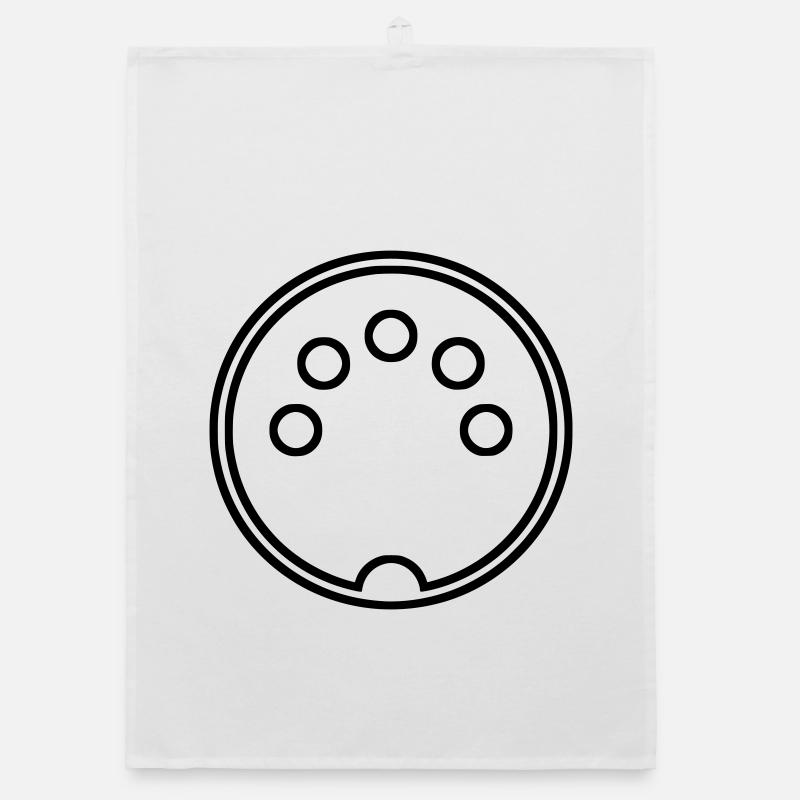 MIDI Connector - Organic Geschirrtuch - Weiß