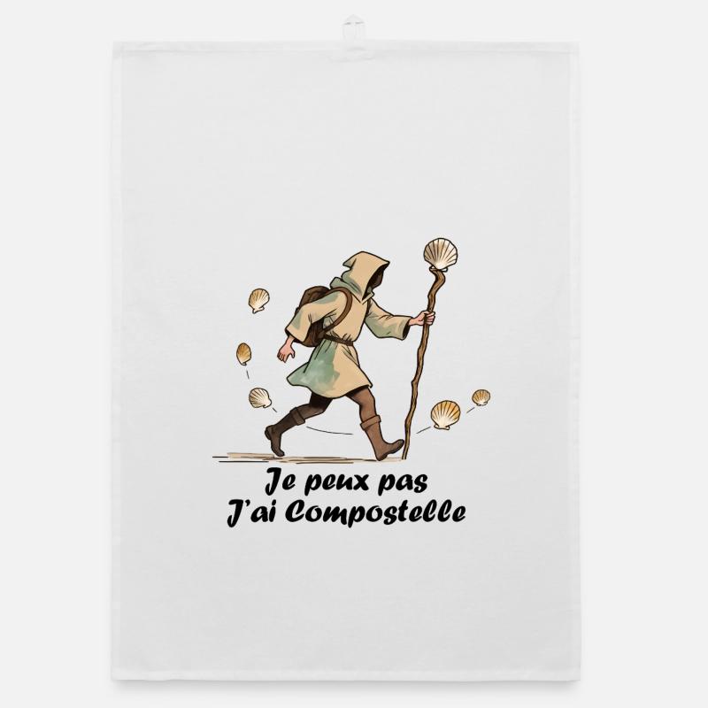 Je peux pas j'ai chemin de compostelle Torchon bio