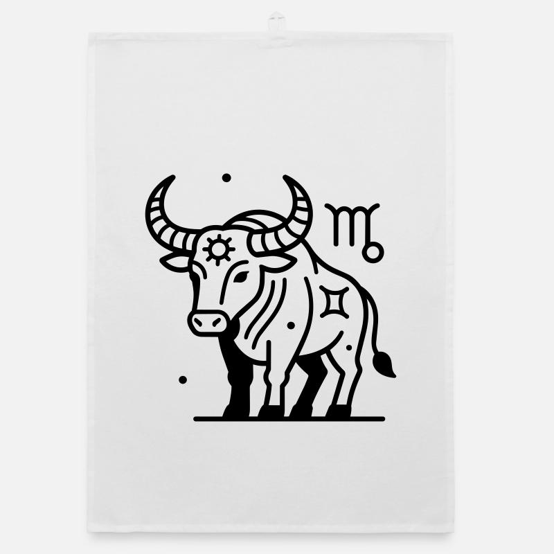 Tierkreiszeichen Stier Organic Geschirrtuch