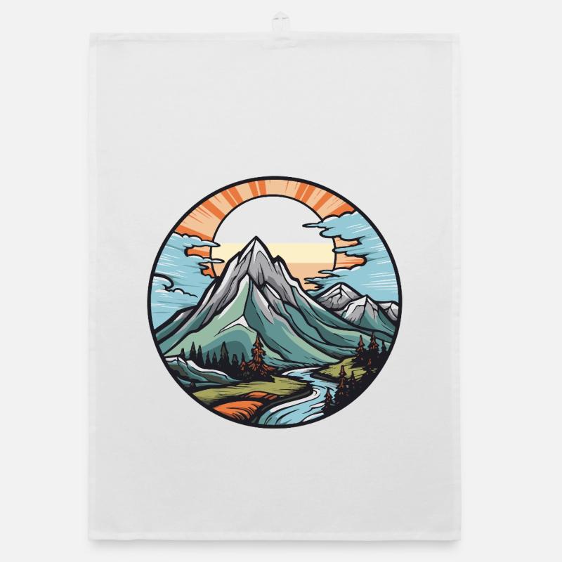 Berge Landschaft Organic Geschirrtuch