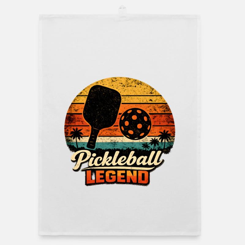 Pickleball Legende Retro Sunset Organic Geschirrtuch