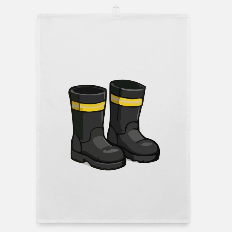 Bottes en caoutchouc Ruban jaune Torchon bio