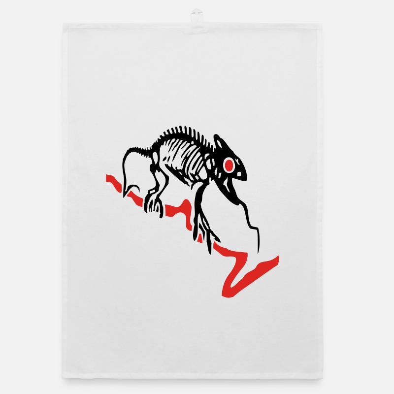 Gecko skeleton Organic dish towel