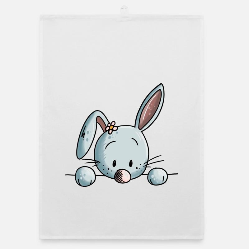 Cute little rabbit - bunny - bunny - comic Organic dish towel