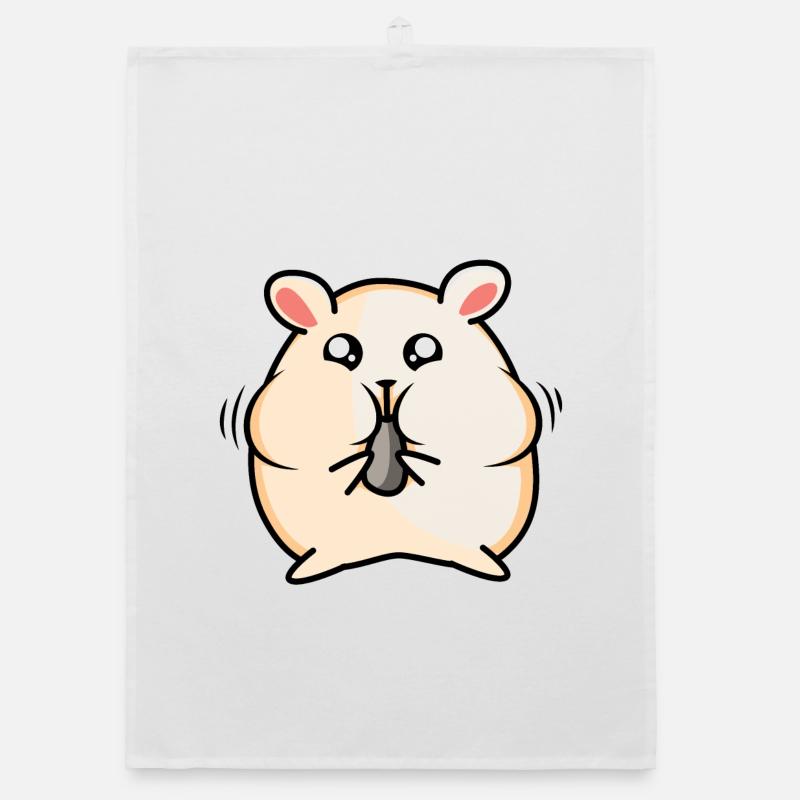 Hamster design Organic dish towel