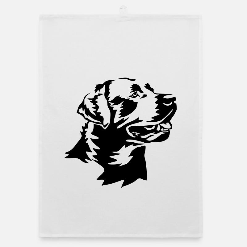 Labrador Kopf Organic Geschirrtuch