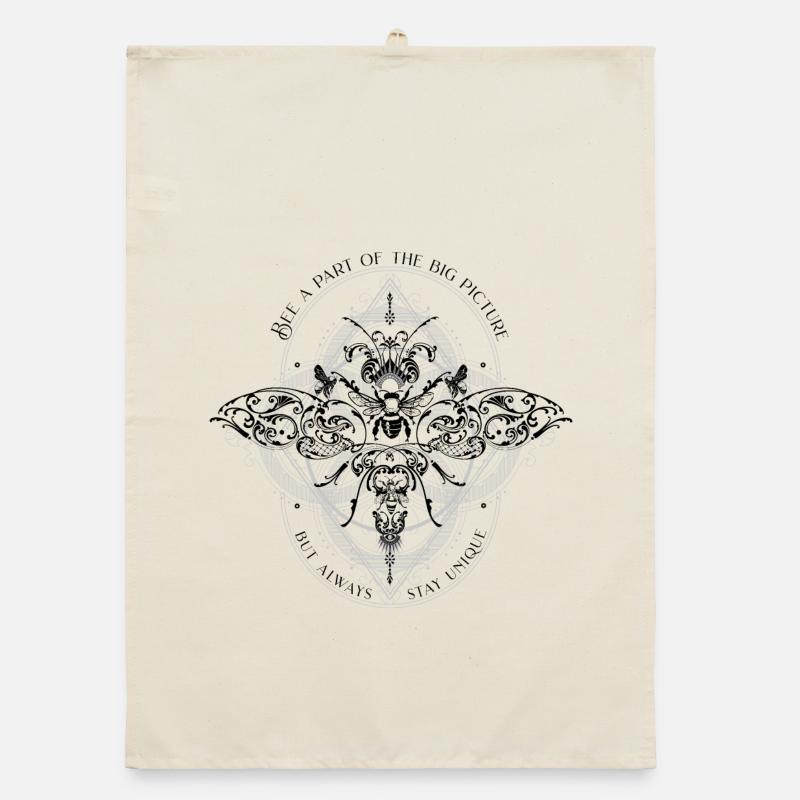 Bee Psychedelic Geometry Pattern cool dicton Torchon bio