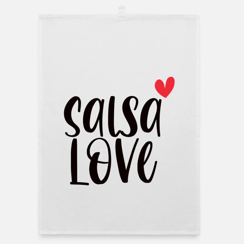 L’amour de la salsa! Danseur danseur Cadeau de danse Torchon bio
