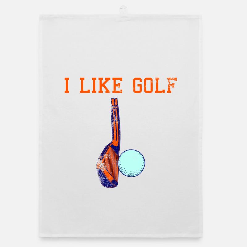 I love golf Organic dish towel