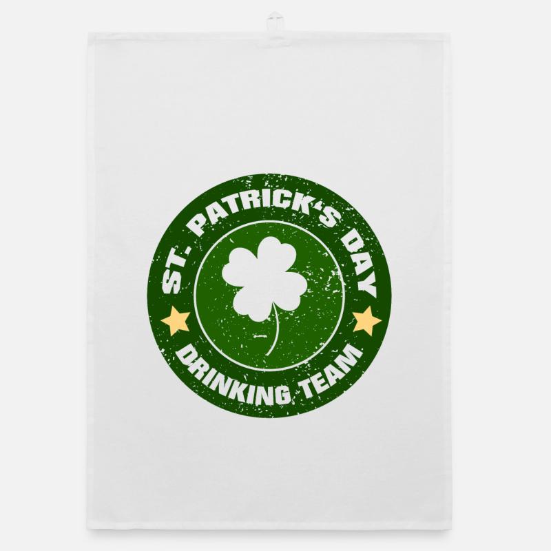 St. Patrick's Day Drinking Team - Funny Saying Organic dish towel