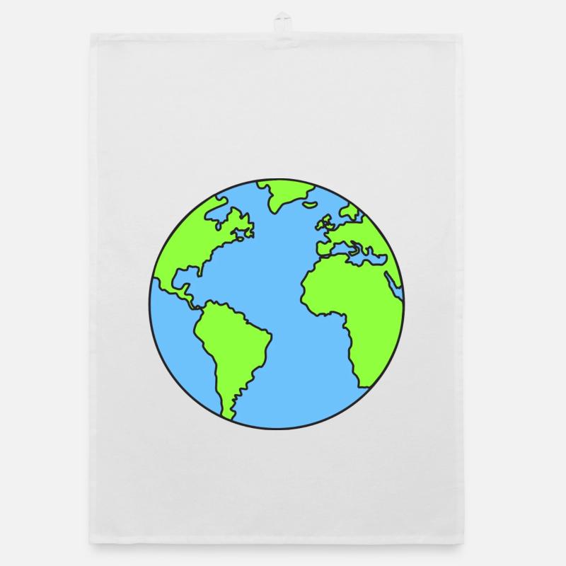 Planet Erde Erdkugel Organic Geschirrtuch