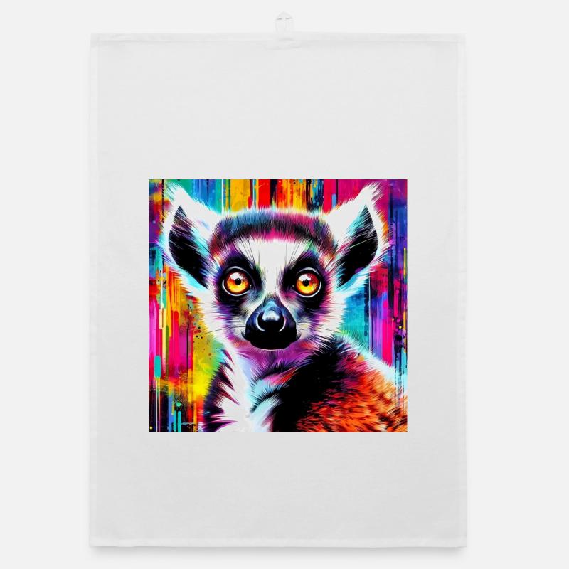 Lemur - Organic Geschirrtuch - Weiß