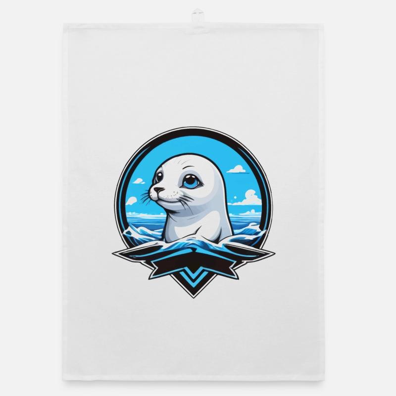 Mer des petits phoques Torchon bio